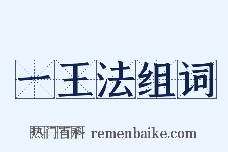 一王法组词是什么意思的图片